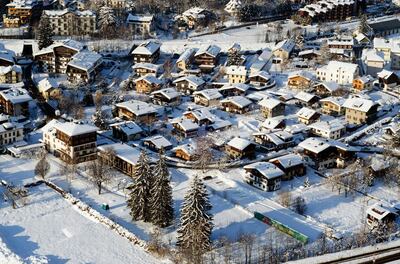 Europe, France, French Alps, Haute-Savoie, snow covered Chamonix town. Getty Images