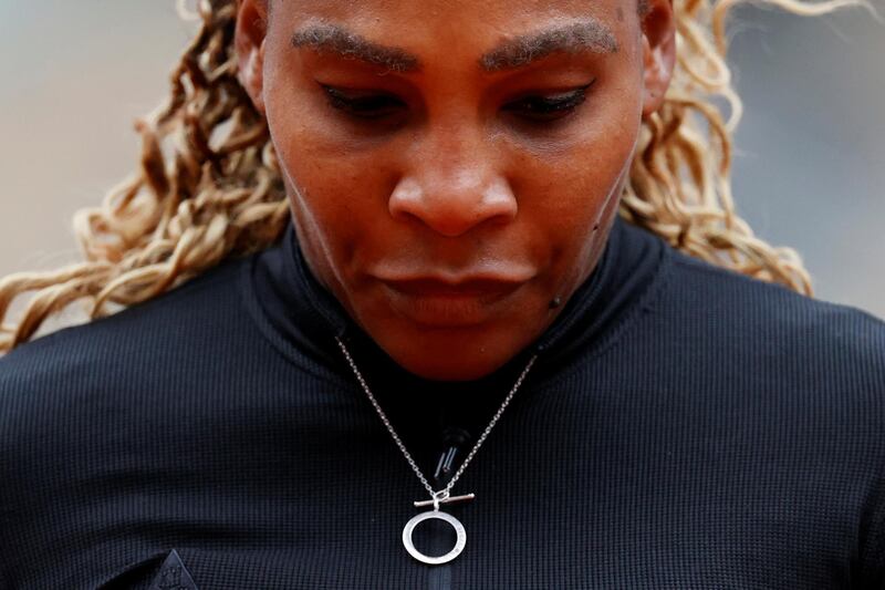 Serena Williams during her first round match against Kristie Ahn. Reuters