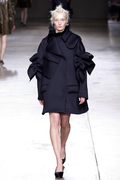 A Simone Rocha coat for autumn / winter 2014. The shape reappears in the upcoming Rocha X H&M collection. Courtesy Simone Rocha