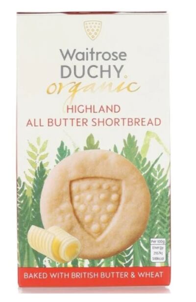 Waitrose Duchy Organic Highland All Butter Shortbread. Photo: Waitrose