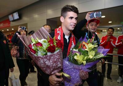 Oscar arrived in Shanghai in January, 2017 amid plenty of fanfare. AFP