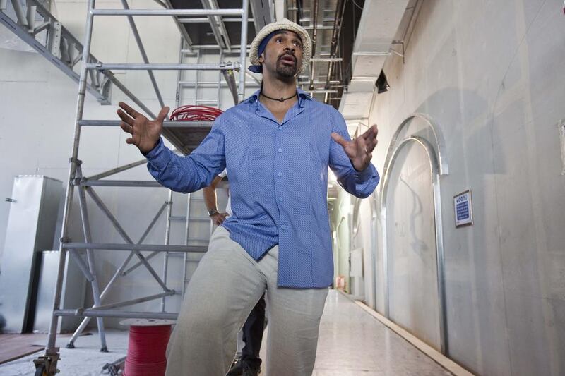 English boxer David Haye giving the press a tour of Hayemaker Gym Dubai, which is still under construction. Antonie Robertson / The National