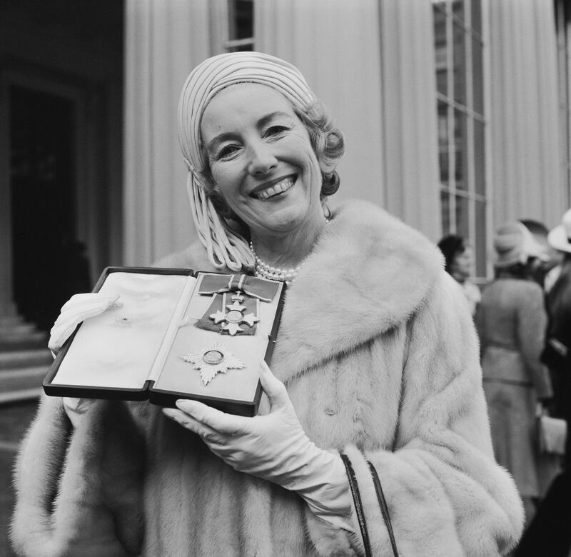 English singer, songwriter and actress Vera Lynn with her Dame Commander of the Order of the British Empire (DBE) honour, London, UK, 2nd December 1975. (Photo by Aubrey Hart/Evening Standard/Hulton Archive/Getty Images)