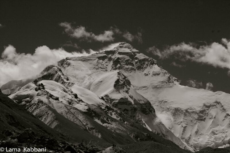 Everest Mountain or Qomolangma North face from Everest Base Camp, Tibet 2009