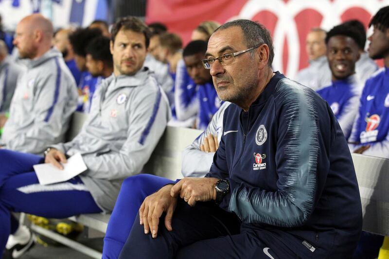 Maurizio Sarri has his detractors at Chelsea despite guiding the club to a third-place Premier League finish and the Europa League final, where they face Arsenal in Baku on May 29. The Italian is held in higher regard in his homeland after twice guiding Napoli to second-place finishes in three seasons in Serie A. from Stew Milne / AP Photo