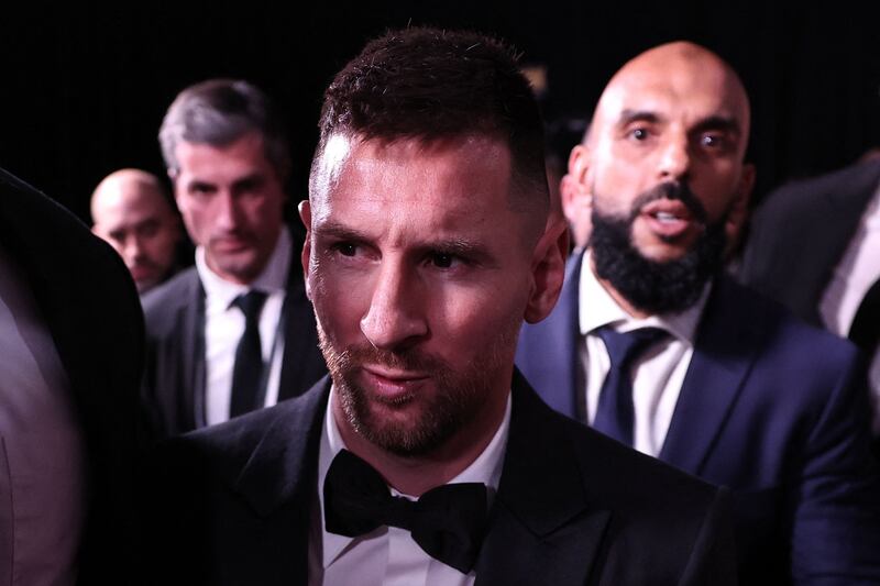 36-year-old Messi was recognised at the ceremony after helping his country win the World Cup in Qatar last year. AFP