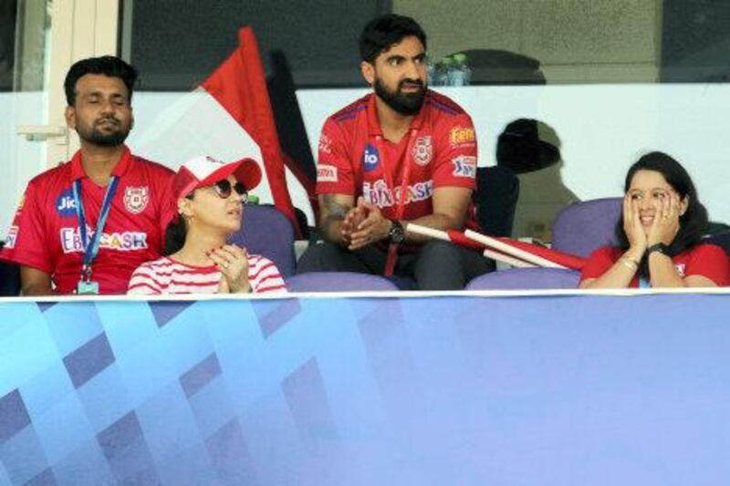 Preity Zinta owner of KXIP during match 53 of season 13 of the Dream 11 Indian Premier League (IPL) between the Chennai Super Kings and the Kings XI Punjab at the Sheikh Zayed Stadium, Abu Dhabi  in the United Arab Emirates on the 1st November 2020.  Photo by: Rahul Goyal  / Sportzpics for BCCI