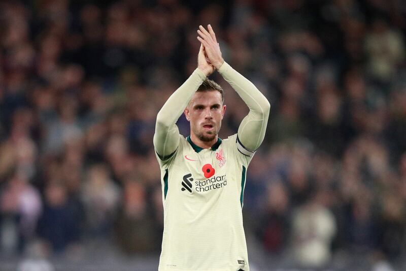 Jordan Henderson - 5: 

The captain sent in an inviting cross for Jota but never gained control in the midfield. He was hurt by Cresswell’s terrible challenge. AP