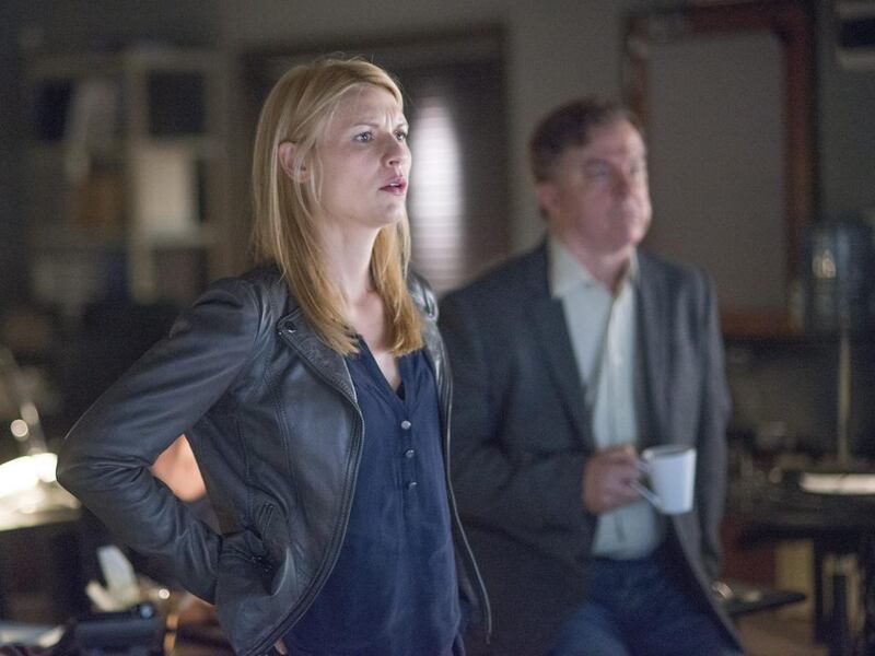 Claire Danes portrays Carrie Mathison in a scene from Homeland. David Bloomer / Showtime via AP