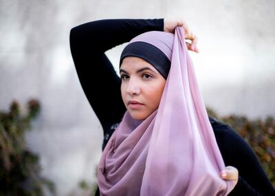 ABU DHABI, UNITED ARAB EMIRATES. 7 JANUARY 2020.
Sarah Afaneh wears a classic wrap hijab look.
(Photo: Reem Mohammed/The National)

Reporter:
Section:
