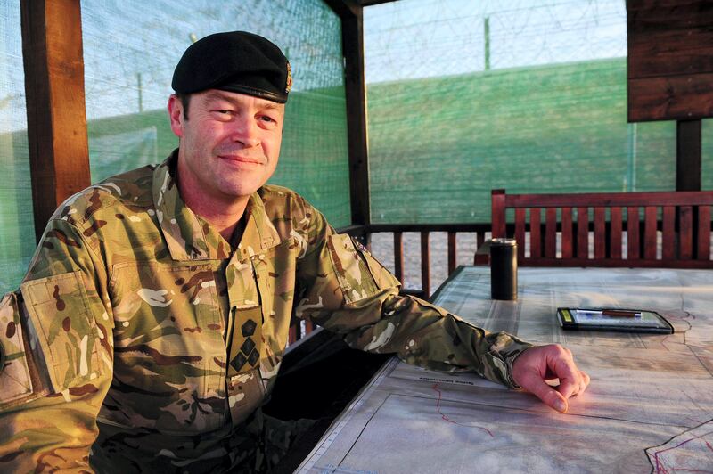 G4NCMW Brigadier Patrick Sanders, commander of Task Force Helmand in Lashkar Gah, Afghanistan.