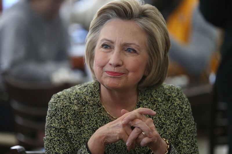 Hillary Clinton has promised to run on a “progressive platform”. Joe Raedle / Getty Images / AFP