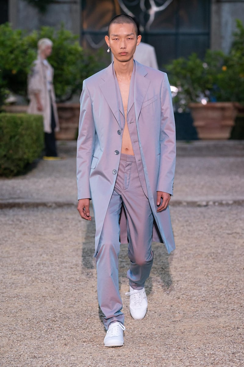 The spring summer 2020 menswear collection was inspired by the dandyish street wear of South Korea. Courtesy Givenchy