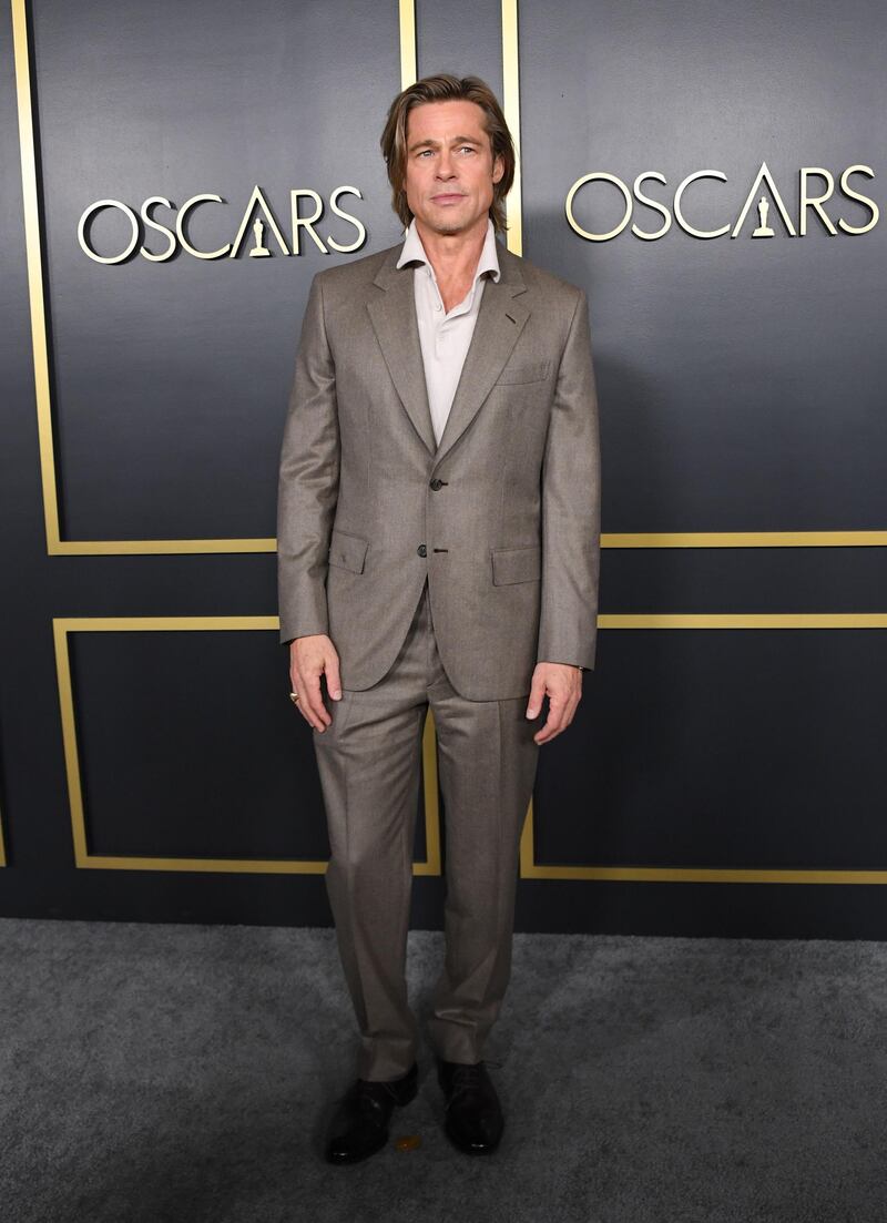 Brad Pitt arrives for the 92nd Oscars Nominees Luncheon in Hollywood, California, on January 27, 2020. EPA