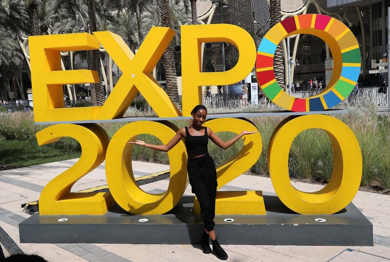 Visitors on the last day of Expo 2020 Dubai could watch the closing ceremony on more than 20 giant screens across the site, including at the Jubilee Stage, Dubai Millennium Amphitheatre and Festival Garden.  Pawan Singh / The National
