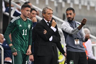 Roberto Mancini, Head Coach of Saudi Arabia, looks on during the match against Costa Rica. Getty