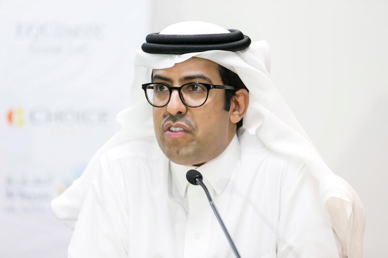 DUBAI, UNITED ARAB EMIRATES, APR 26, 2016. Abdullah Al Dawood, MD and CEO of Al Tayyar Group, talks to the press at Arabian Travel Market (ATM), the region’s largest gathering of the travel industry. 

The four-day, 23rd edition of the travel trade fair at the Dubai International Convention and Exhibition Centre is expected to draw more than 26,000 visitors and 2,800 exhibitors this year.

Last year, the exhibition reported 27,138 visitors, a 15 per cent increase over the previous year, and 3,285 exhibitors – up by almost a fifth. Photo: Reem Mohammed/ The National (Section: BZ) *** Local Caption ***  RM_20160426_TRAVEL_43.JPG
