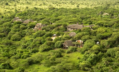 The lodge is fully integrated into the landscape. Photo: Great Plains / Ol Donyo Lodge 