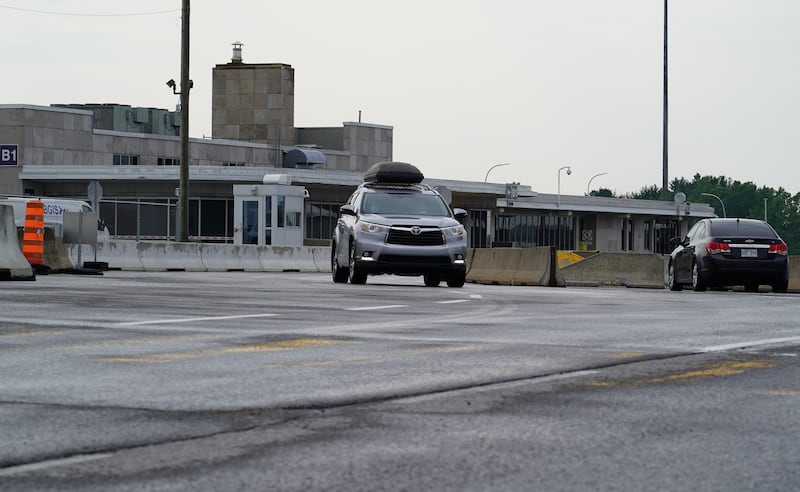 A car enters Lacolle, Quebec, from the US. Willy Lowry / The National