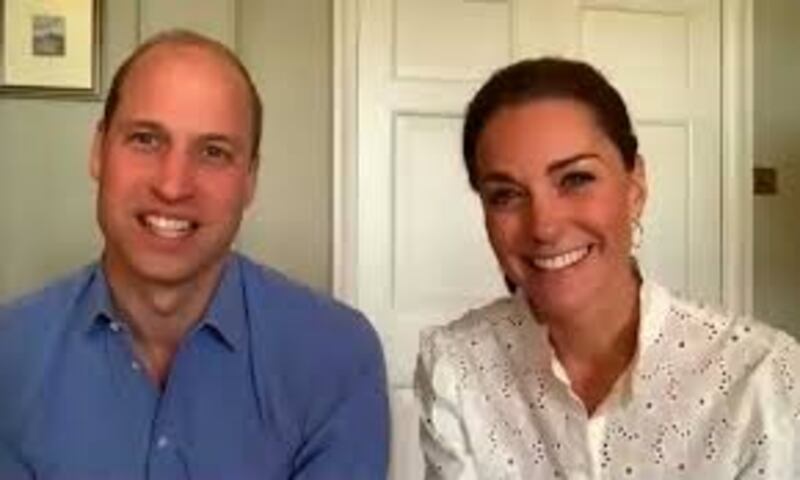 The Duchess of Cambridge wore a broderie anglaise Mabel Shirt by MiH Jeans to speak on a Zoom call during Volunteer Week on June 5 .She is thought to be behind a spike in searches for broderie anglaise. Instagram / Kensington Royal