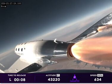 The Virgin Galactic flight will carry four passengers. Photo: Virgin Galactic