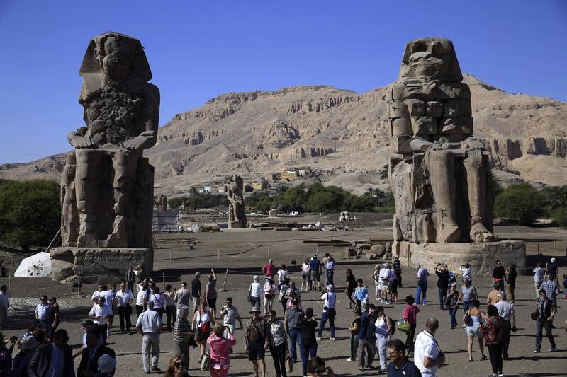 Tourists are starting to return to Egypt and Turkey after a spate of terror attacks last year. Above, the Colossi of Memnon on the west bank of the Nile River at Luxor, 510 kilometers south of Cairo. Hassan Ammar / AP Photo