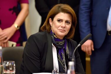 Raya Al Hassan, the first female interior minister in Lebanon and the Arab world, has a reputation for being efficient and incorruptible. EPA  