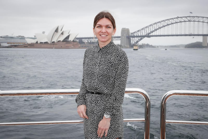SYDNEY, AUSTRALIA - JANUARY 06: Simona Halep poses during a media opportunity of the 2019 Sydney International on the super yacht 'Corroboree' in Sydney Harbour on January 06, 2019 in Sydney, Australia. (Photo by Hanna Lassen/Getty Images)