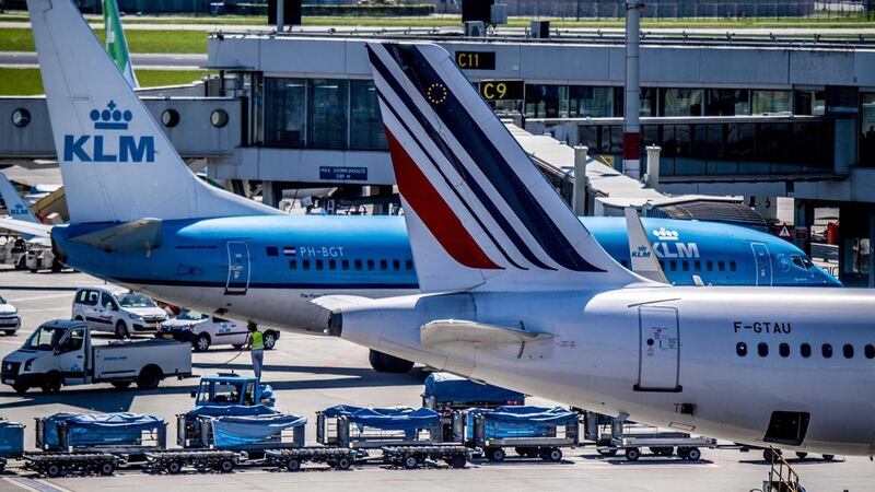 Air France and KLM aircraft at Schiphol Airport, the Netherlands. EPA