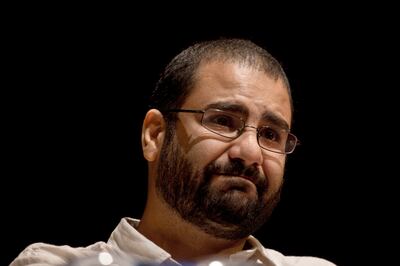 Alaa Abdel Fattah is currently serving a five-year jail term for spreading false news. AP
