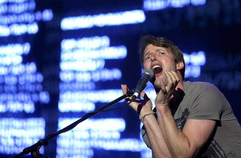 James Blunt performing on the first day of Dubai Jazz Festival. Satish Kumar / The National