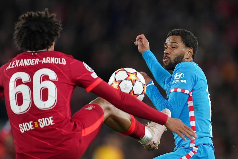 Renan Lodi - 5: The left back replaced Joao Felix in 59th minute. The defence looked more solid after his arrival but by then Liverpool had largely stopped trying. AP