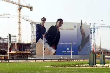 The Mall of the Emirates under construction in Dubai, on September 17, 2004. AFP 