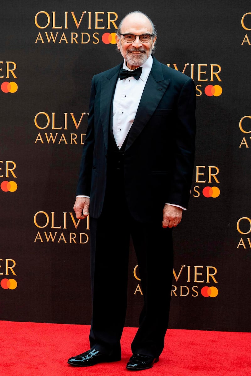 David Suchet arrives at the Olivier Awards at the Royal Albert Hall on April 7, 2019. AFP