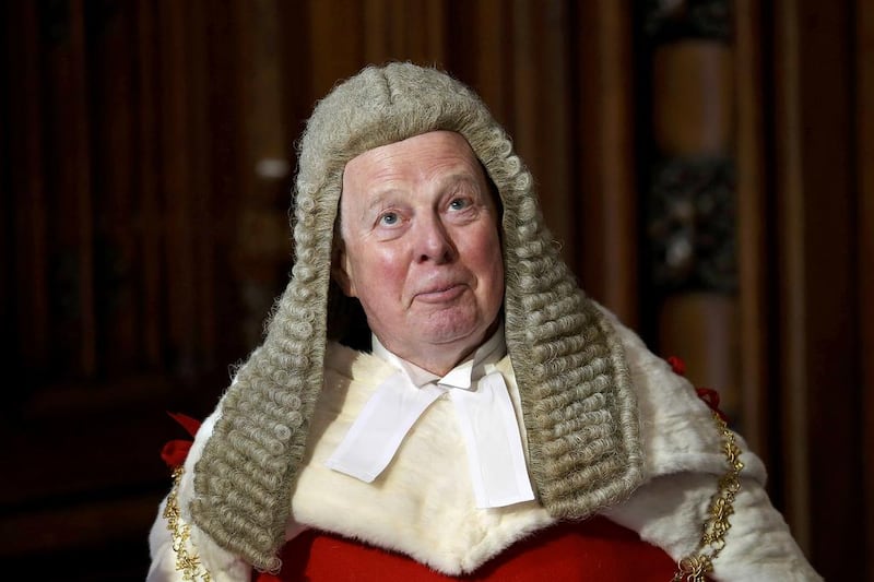 Above, John Thomas, the lord chief justice of England before the opening of parliament in London. PA Archive / Press Association Images

