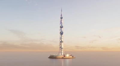 A rendering of Lakhta Centre II, to be the world's second tallest building, based in Russia and designed by Scottish architecture firm Kettle Collective.