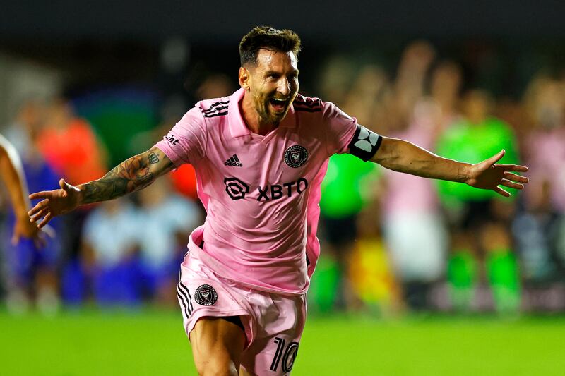 Lionel Messi scored the winner for Inter Miami in stoppage time. AFP