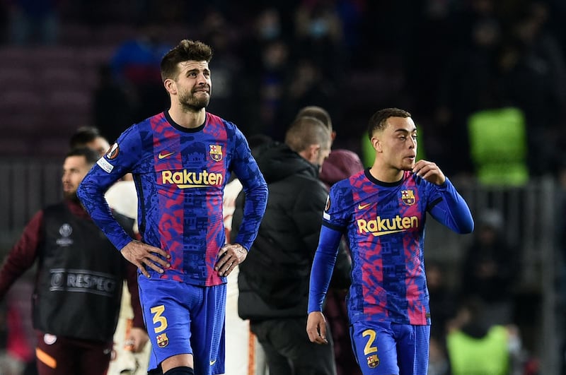 SUB: Gerard Pique 6. On Araujo in the triple substitution as Xavi pushed for a win – and a convincing one without needing to go to Turkey next Thursday under heavy pressure three days before el clasico. AFP