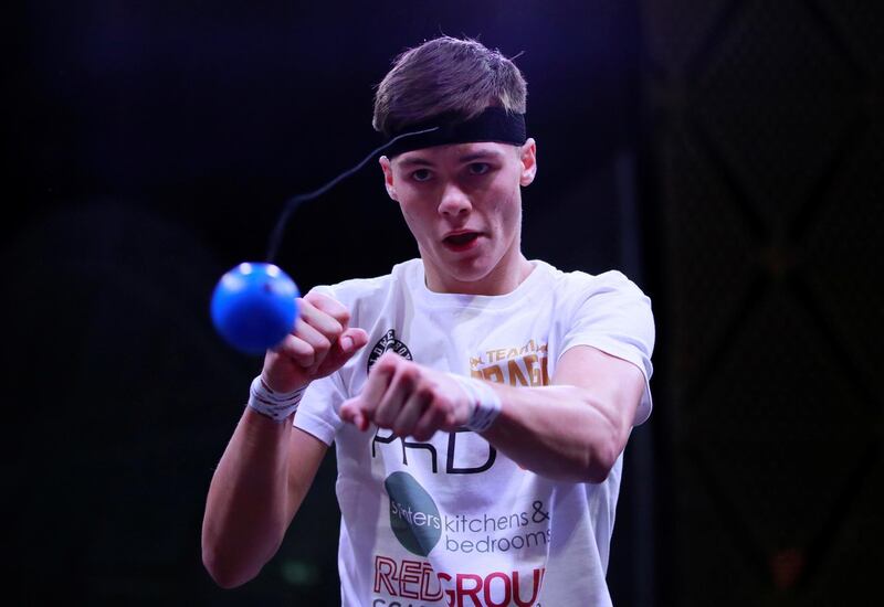 British flyweight Ivan Price during the public work out. Reuters