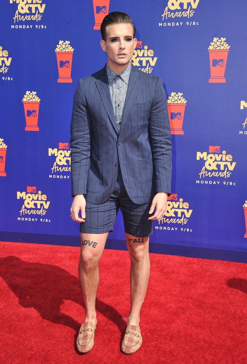 Nico Tortorella arriving at the 2019 MTV Movie & TV Awards. AP