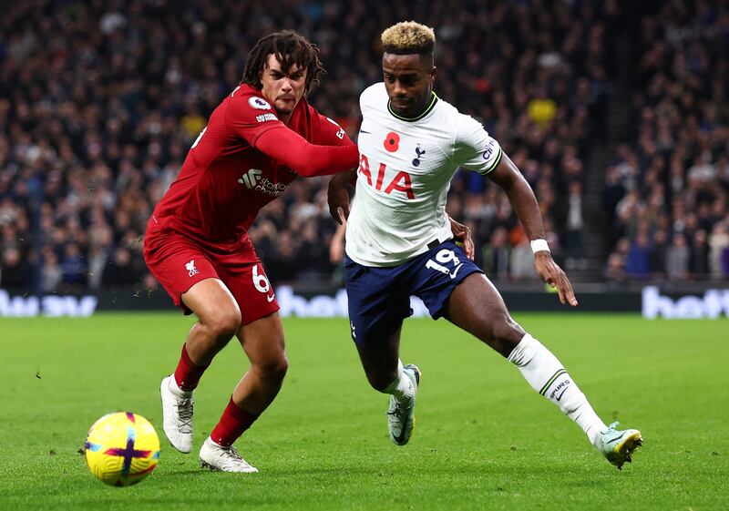 Ryan Sessegnon - 6. The 22-year-old put pressure on Alexander-Arnold and was unlucky not to be awarded a penalty after being barged. His crossing could have been better and he was replaced by Kulusevski in the 68th minute. Reuters