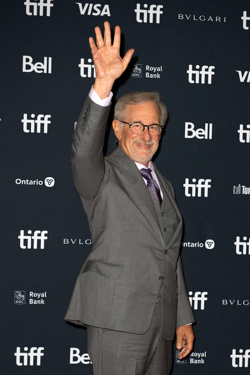 Steven Spielberg arrives for the premiere of 'The Fabelmans'. AFP