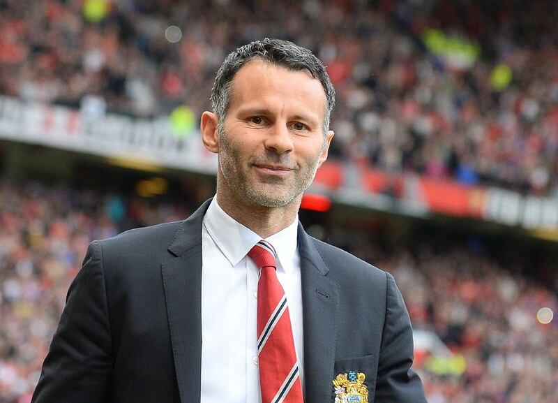 Ryan Giggs shown during his stint as interim manager at Manchester United on April 26, 2014, during a game against Norwich City at Old Trafford. Andrew Yates / AFP