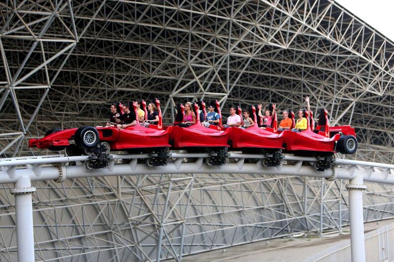 Ferrari World, which opened in 2010, is the only Ferrari-branded theme park. Pawan Singh / The National