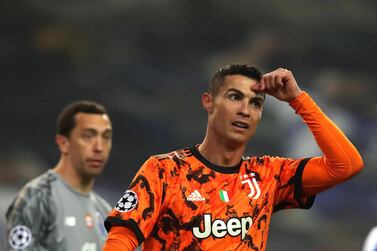Juventus star Cristiano Ronaldo couldn't believe he was denied a penalty in the Champions League defeat at Porto. EPA