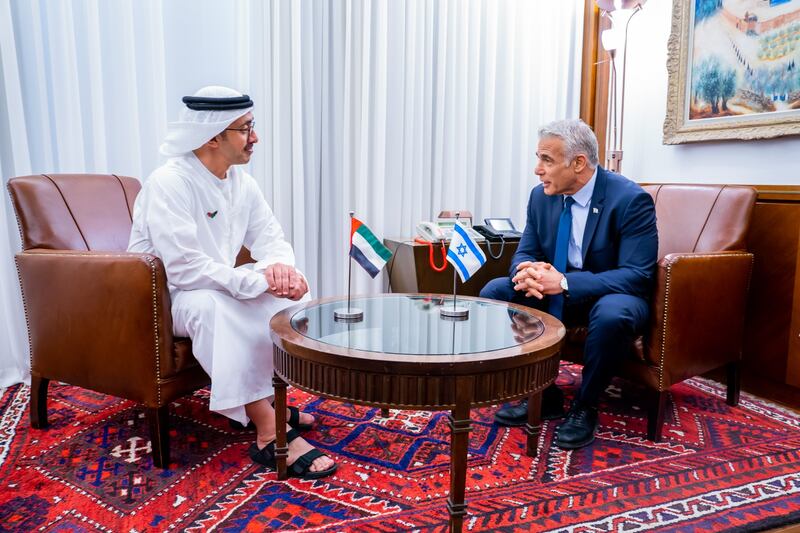 The UAE minister praised the steady growth and development of Emirati-Israeli relations.