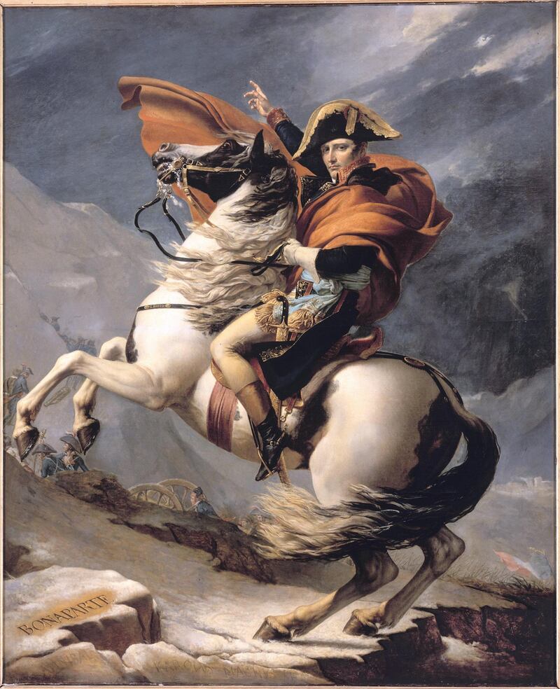 18 - Napoleon Crossing the Alps
Jacques-Louis David (1748-1825) France, 1803
Oil on canvas
267.5 x 223 cm
MusŽe national des cha?teaux de Versailles et de Trianon
© RMN (Cha?teau de Versailles) F. Raux

 - Louvre Abu Dhabi Reveals Loans From France For Opening Year 