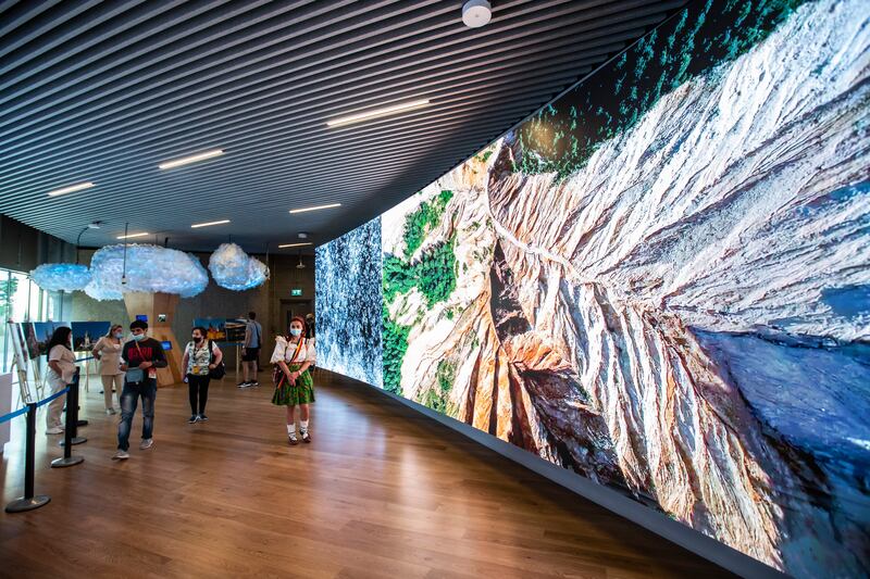 Exhibits inside Romania's pavilion. Photo: Isaac Lawrence / Expo 2020 Dubai