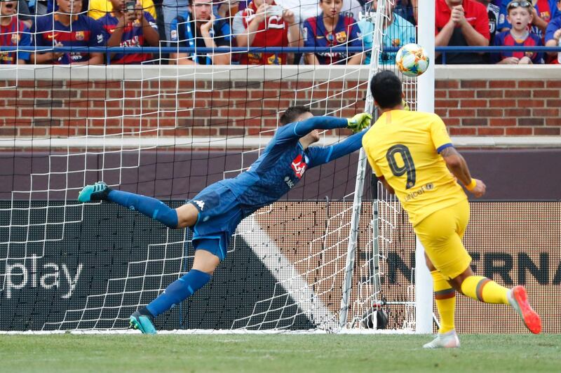 Suarez finds the net. Reuters