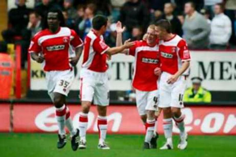 Football - Charlton Athletic v Ipswich Town Coca-Cola Football League Championship  - The Valley - 4/10/08Nick Bailey (2nd R) celebrates scoring the first goal for CharltonMandatory Credit: Action Images / John MarshLivepic *** Local Caption ***  spt_ai_charltonvipswich_08.jpg